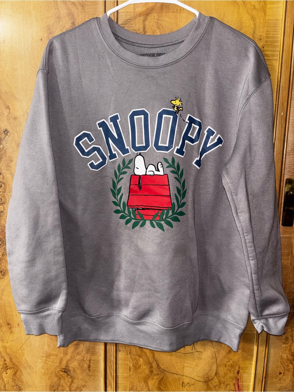 Snoopy Graphic Crewneck Sweatshirt - Gray size Medium